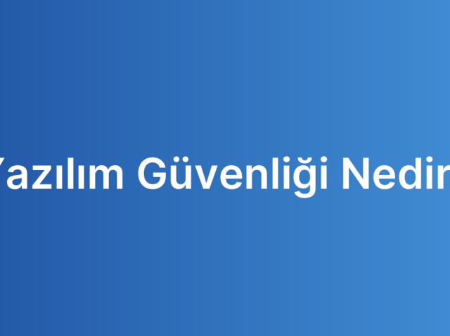 Yazılım Güvenliği Nedir?