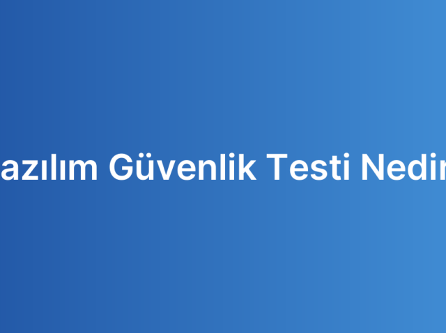 Yazılım Güvenlik Testi Nedir?