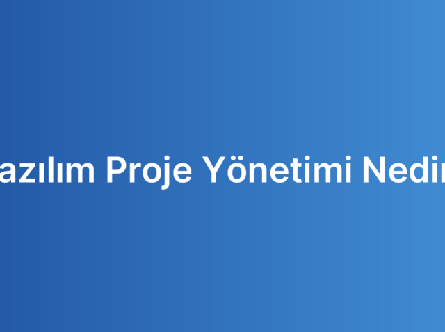 Yazılım Proje Yönetimi Nedir?