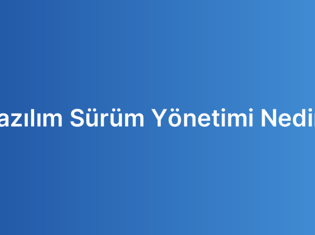 Yazılım Sürüm Yönetimi Nedir?