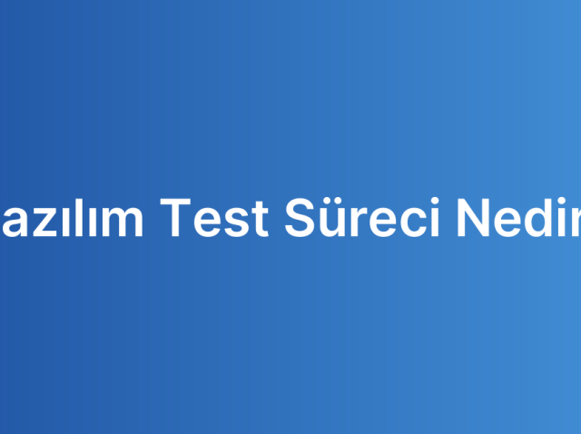 Yazılım Test Süreci Nedir?