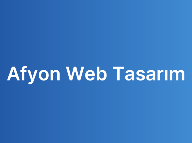 Afyon Web Tasarım