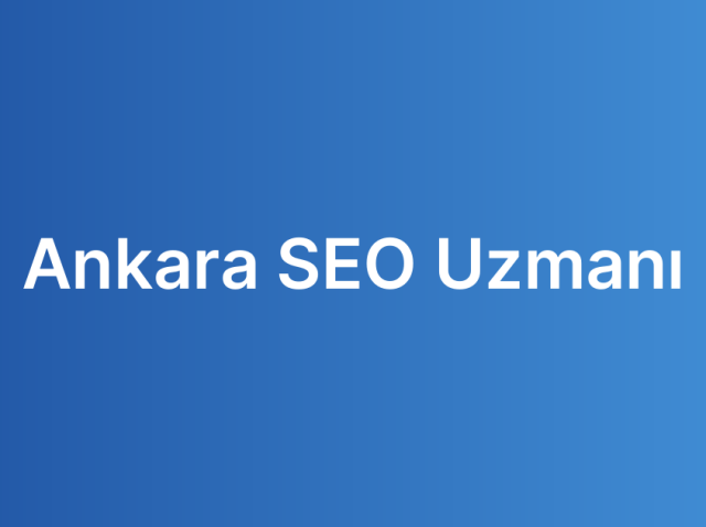 Ankara SEO Uzmanı