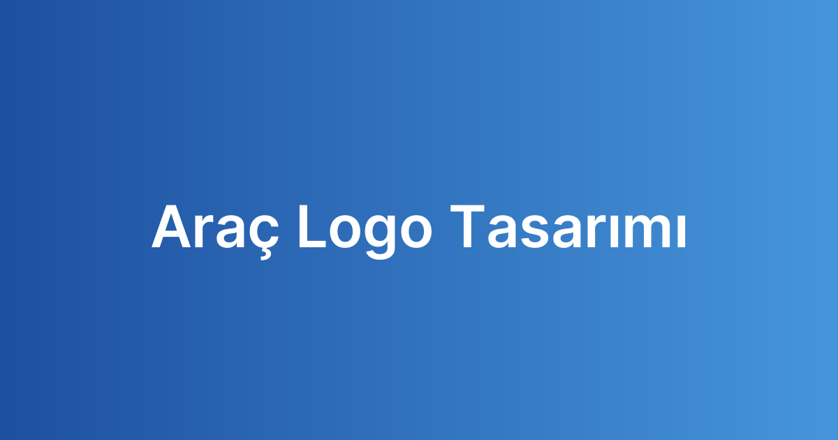 Araç Logo Tasarımı