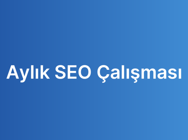 Aylık SEO Çalışması