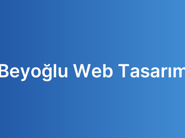 Beyoğlu Web Tasarım