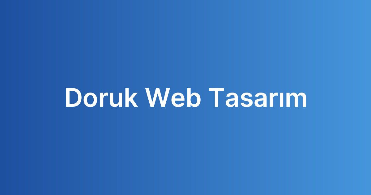 Doruk Web Tasarım