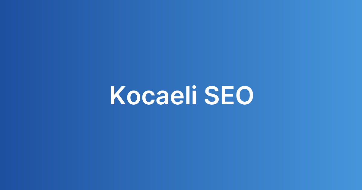 Kocaeli SEO