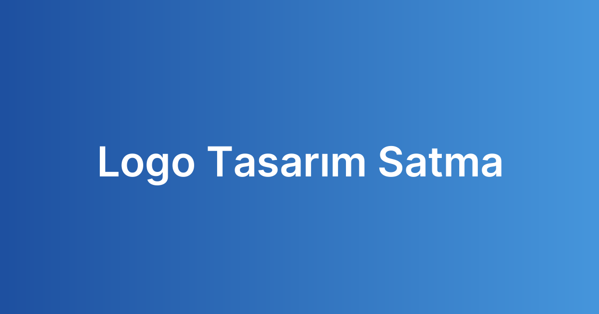 Logo Tasarım Satma
