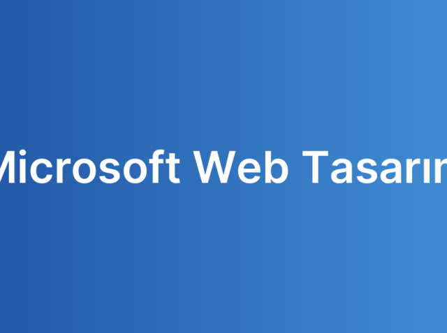 Microsoft Web Tasarım