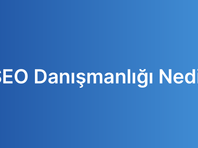 SEO Danışmanlığı Nedir