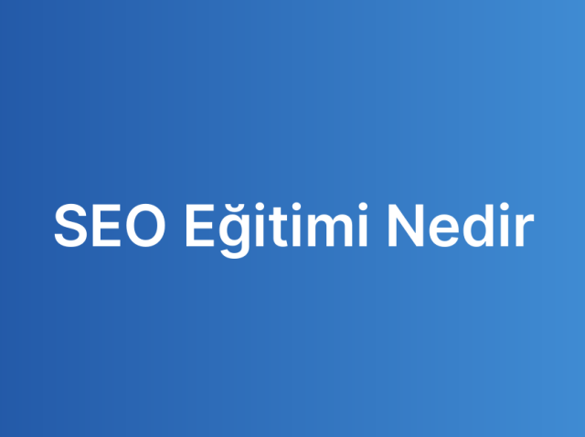 SEO Eğitimi Nedir