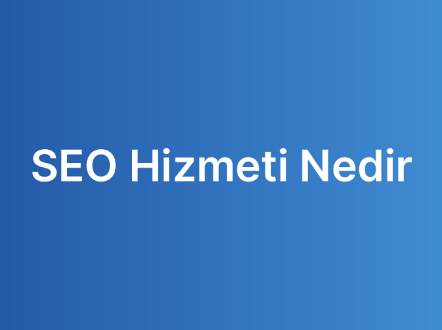 SEO Hizmeti Nedir