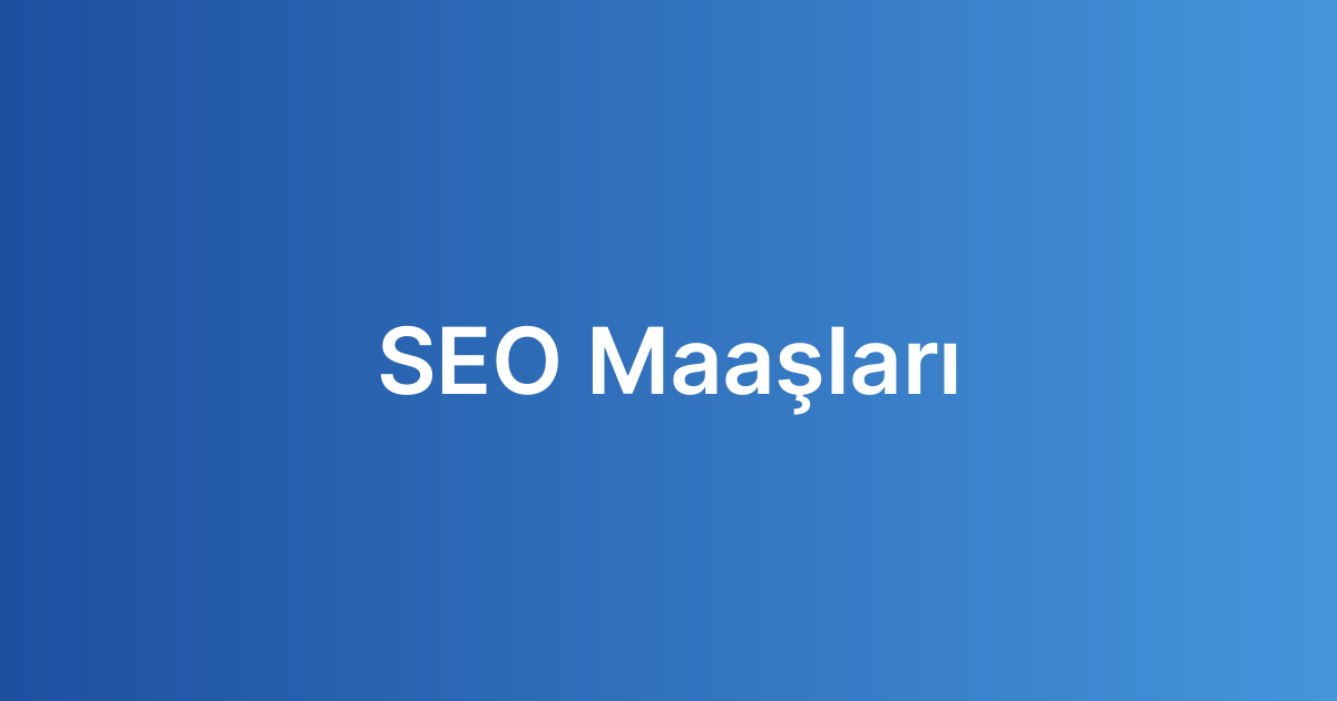 SEO Maaşları