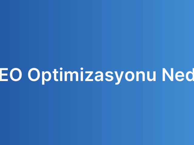 SEO Optimizasyonu Nedir