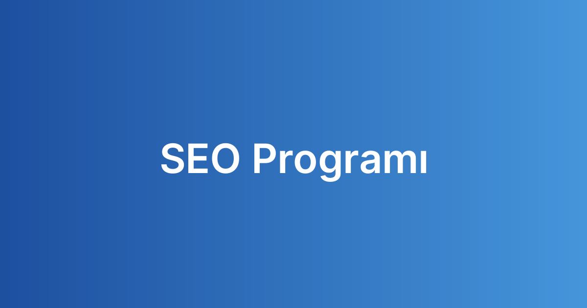 SEO Programı