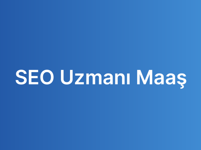 SEO Uzmanı Maaş