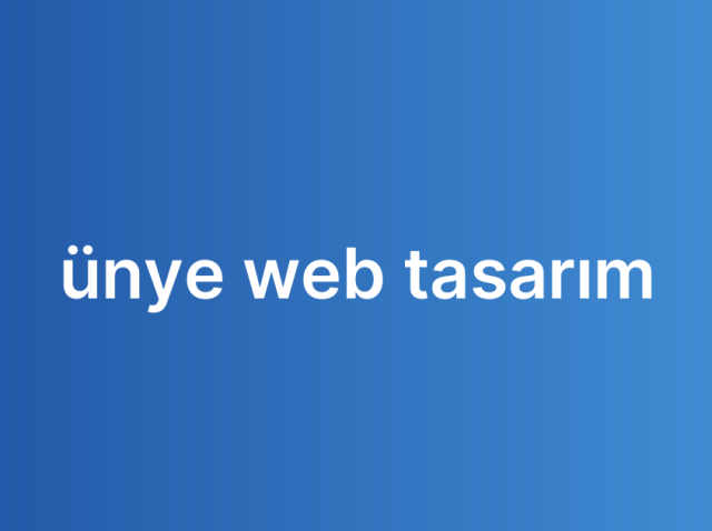 ünye web tasarım