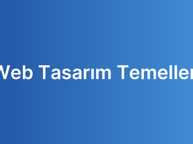Web Tasarım Temelleri