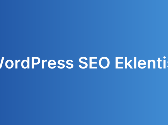 WordPress SEO Eklentisi